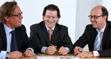 Der bisherige IMC-Vorstand (v.l.n.r.): Frank Milius, Dr. Wolfgang Kraemer, Dr. Volker Zimmermann